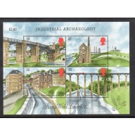 Great Britain Sc 1284 1989 Industrial Archaeology stamp sheet mint NH