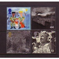 Great Britain Sc 1875-1878 1999 Soldiers Millennium stamp set mint NH