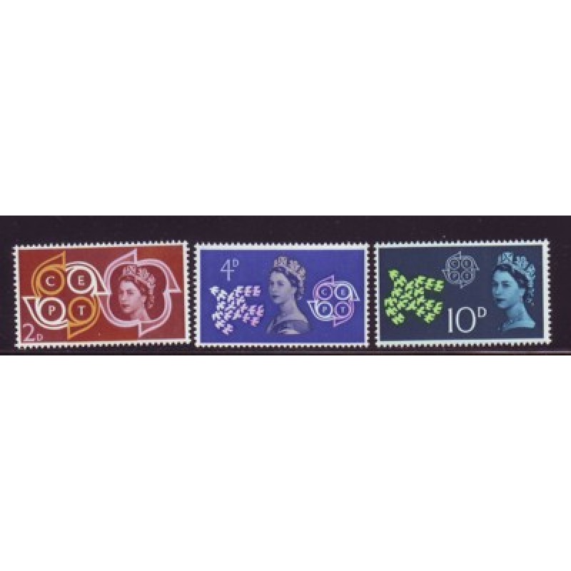 Great Britain Sc 382-384 1961 Europa stamp set mint NH