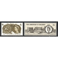 Great Britain Sc 422-423 1965 700th Anniversary Parrliament stamp set  mint NH