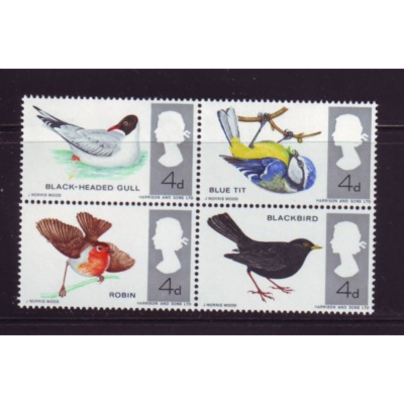 Great Britain Sc 461-464 1966  Birds stamp set mint NH