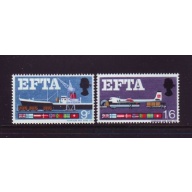 Great Britain Sc 480-481 1967 EFTA stamp set mint NH