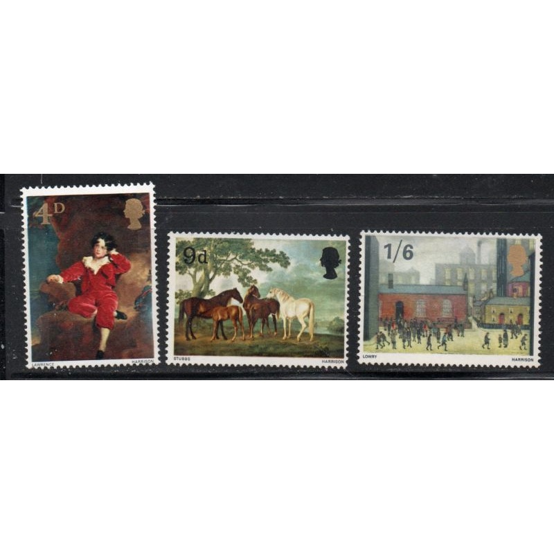 Great Britain Sc 514-516 1967 Paintings stamp set mint NH