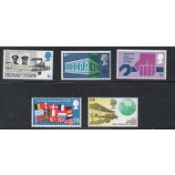 Great Britain Sc 584-588 1969 Anniversaries stamp set mint NH