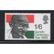 Great Britain Sc 600 1969 Ghandi stamp  mint NH