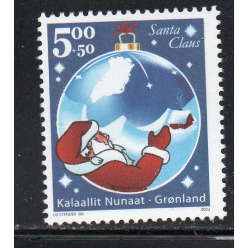 Greenland Sc B28 2003 Santa Claus Map stamp  mint NH