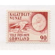 Greenland Sc 100 1975 Falcon & Radar stamp mint NH