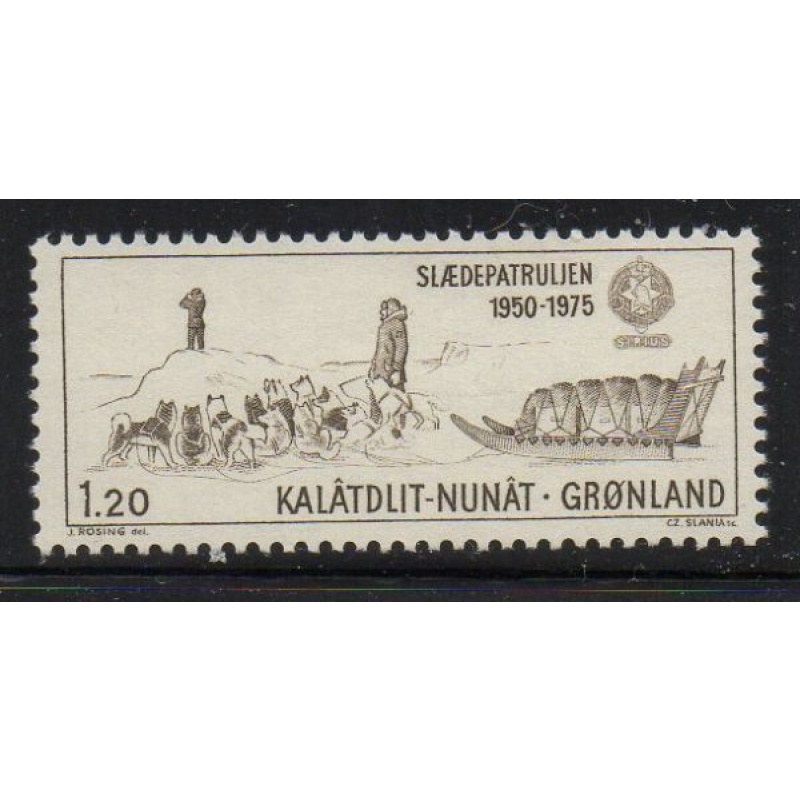 Greenland Sc 101 1975 Sirius Sled Patrol Anniversary stamp mint NH