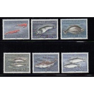 Greenland Sc 136-141 1981-1986 Fish stamp set mint NH