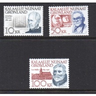 Greenland Sc 242-49 1991-92 Famous Men stamp set mint NH