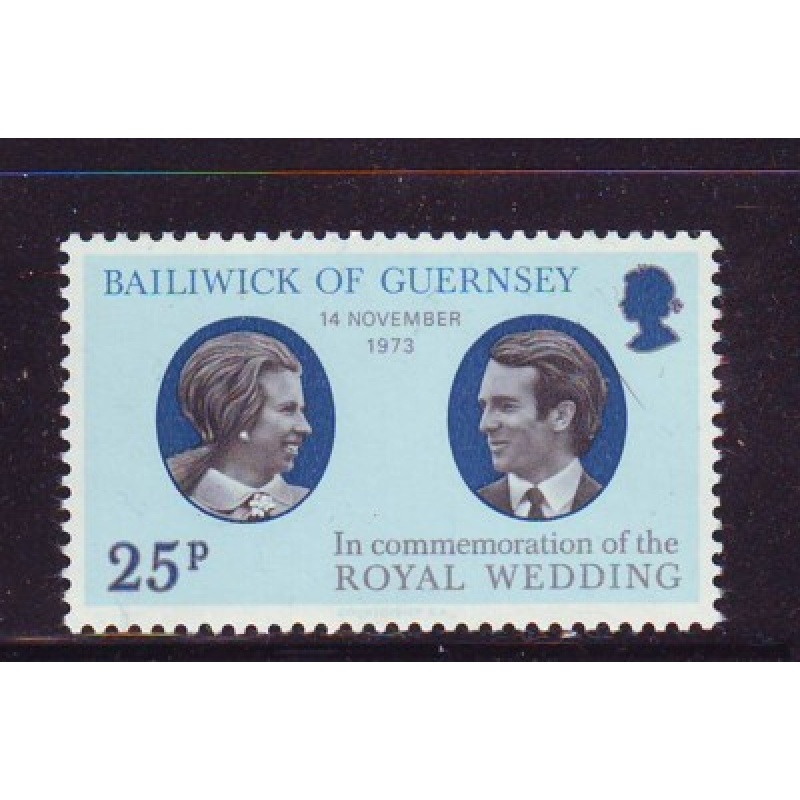 Guernsey Sc 90  1973  Royal Wedding Princesss Anne stamp mint NH