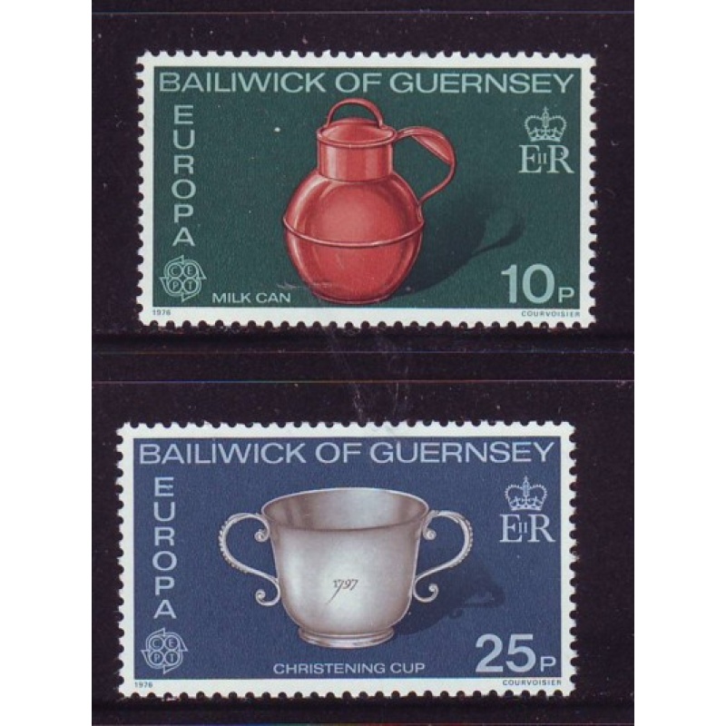 Guernsey Sc 135-136 1976 Europa stamp set mint NH