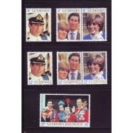 Guernsey Sc 224-226 1981 Royal Wedding Charles & Diana stamp set mint NH