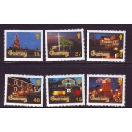 Guernsey Sc 750-55 2001 Christmas stamp set mint NH