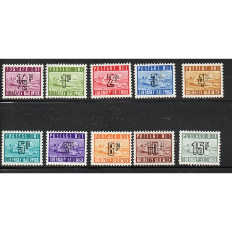 Guernsey Sc J8-J17 1971 Postage Due stamp set mint NH