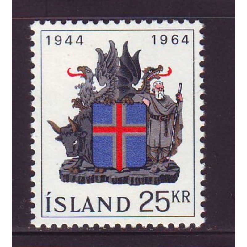 Iceland Sc 362 1964 Coat of Arms stamp mint NH