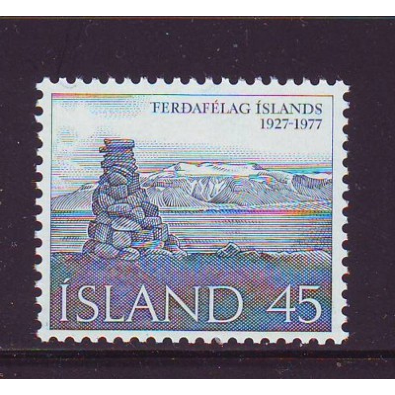 Iceland Sc 503 1977 Stone Marker Touring Club stamp mint NH