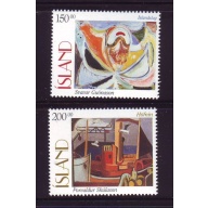 Iceland Sc 836-837 1997 Paintings stamp set mint NH