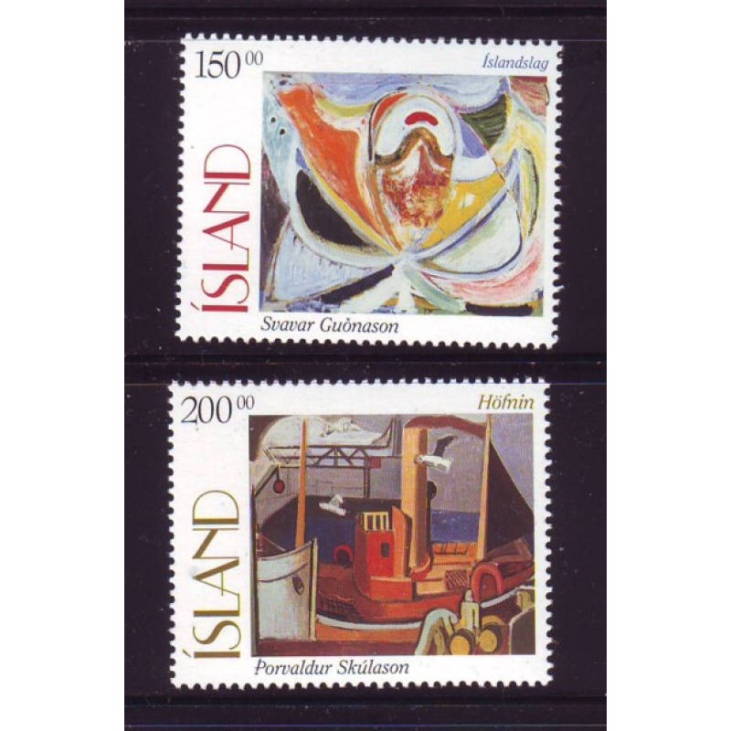 Iceland Sc 836-837 1997 Paintings stamp set mint NH