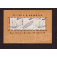 Iceland Sc 848 1997 Stamp Day stamp souvenir sheet mint NH