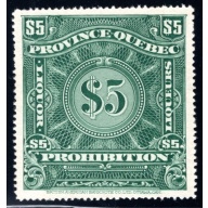 QP9, van Dam, $5, VF, MNG, VF/XF, Quebec Liquor Prohibition, Rich colour! Canada