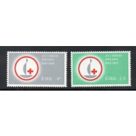 Ireland Sc  190-191 1963 Red Cross Anniversary  stamp set mint NH