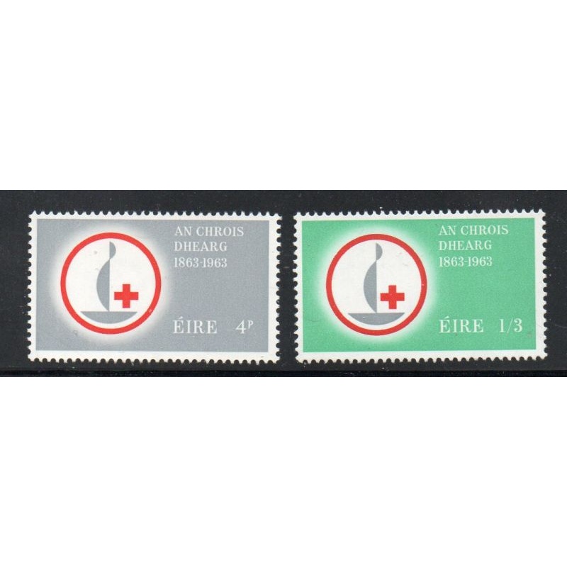 Ireland Sc  190-191 1963 Red Cross Anniversary  stamp set mint NH