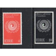 Ireland Sc 310-311 1971 Anti Racial Discrimination stamp set mint NH