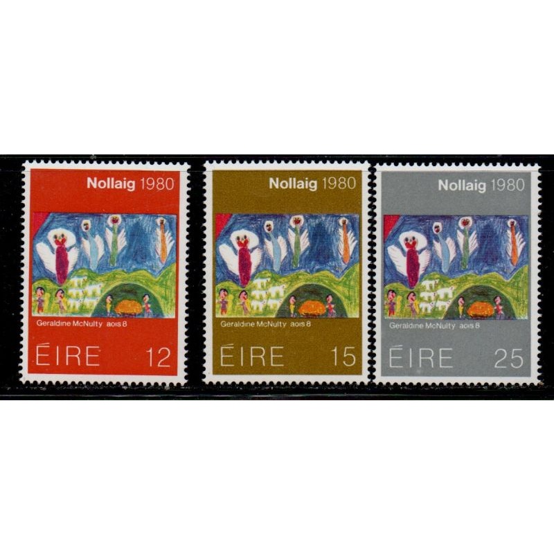 Ireland Sc 489-491 1980 Christmas stamp set mint NH