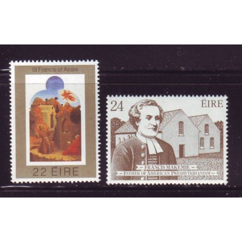 Ireland Sc 517-8 1982 St Francis & Francis Makemie stamp set mint NH