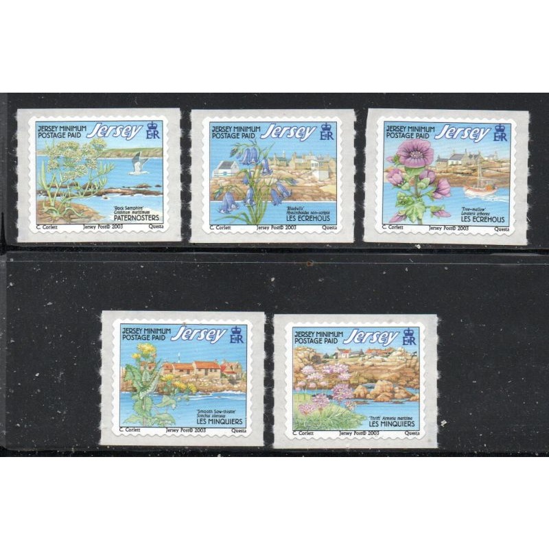 Jersey Sc 1092a-e 2003 Reefs & Flowers stamp set singles mint NH