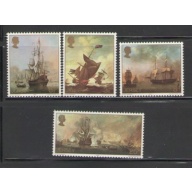 Jersey Sc 116-119 1974 Monamy Ship Paintings stamp set mint NH