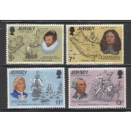 Jersey Sc 160-163 1976 US Bicentennial  stamp set mint NH