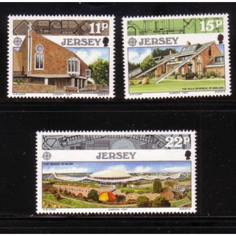 Jersey Sc 423-425 1987 Europa stamp set mint NH