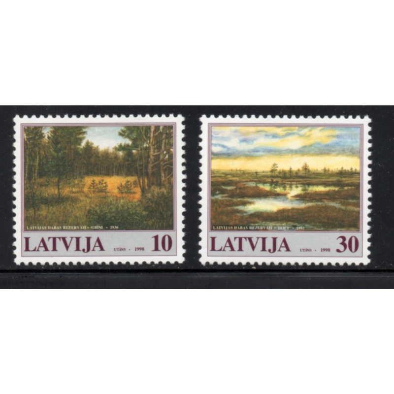 Latvia Sc 464-465 1998 Nature Preserves stamp set mint NH