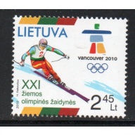 Lithuania Sc 909 2010 Vancouver Olympics stamp mint NH