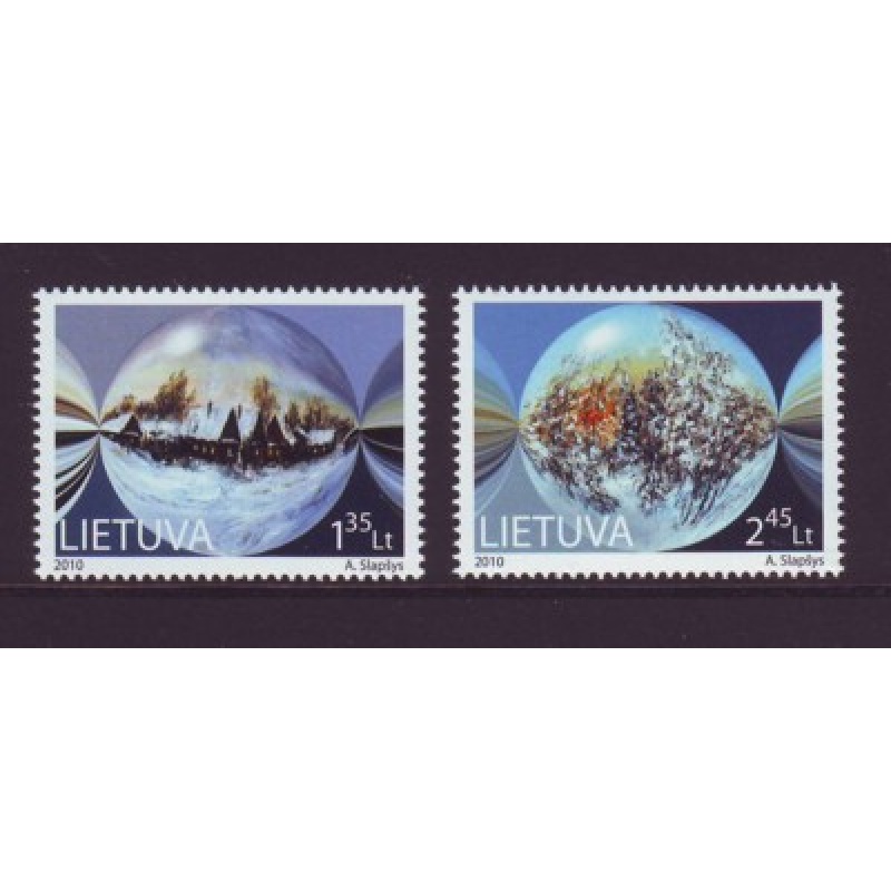 Lithuania Sc 928-929 2010 Christmas & New Years stamp set mint NH