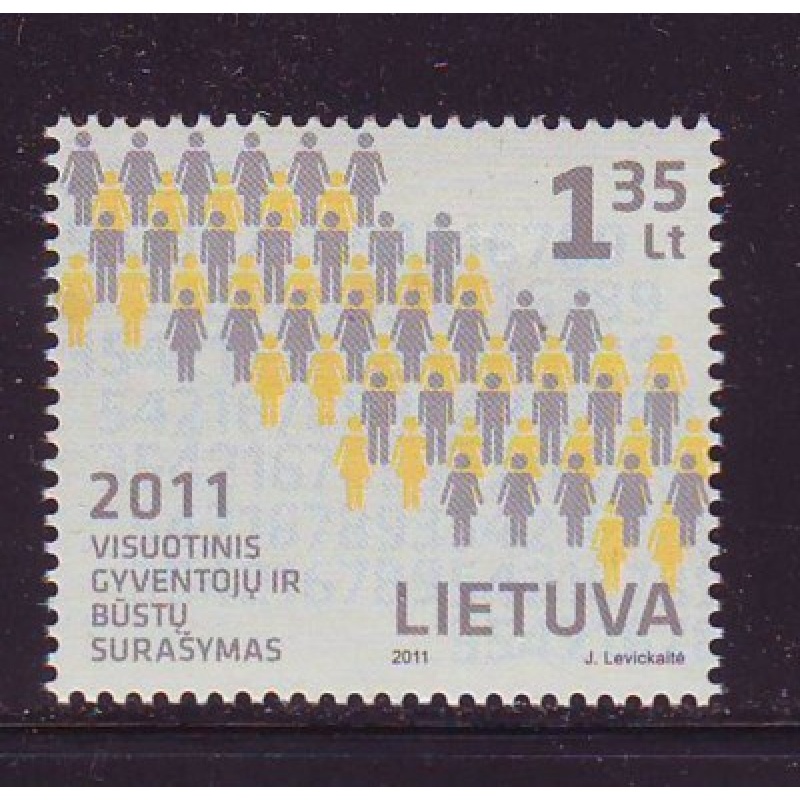 Lithuania Sc 933 2011 Census stamp mint NH