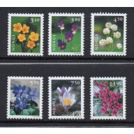 Norway Sc 1182-1187 1998 Flowers stamp set mint NH