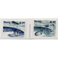 Norway Sc 1215-1216 1999 Salmon stamp set mint NH