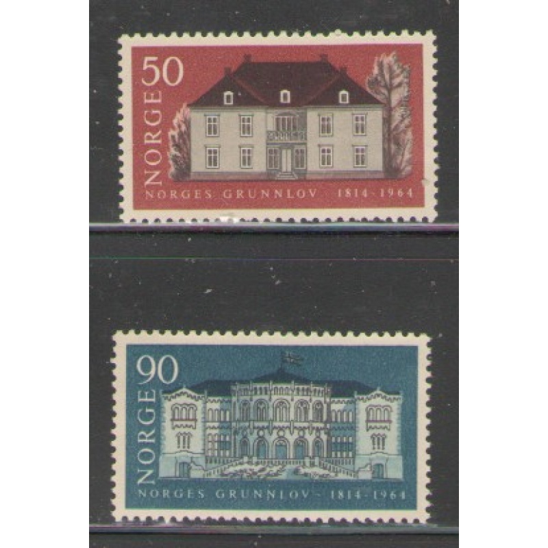 Norway Sc 454-455 1964 Constitution Anniversary stamp set used