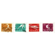 Norway Sc 389-392 1961 Sports stamp set used