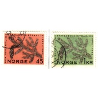 Norway Sc 406-407 1962 Forest Administration stamp set used