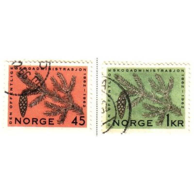 Norway Sc 406-407 1962 Forest Administration stamp set used