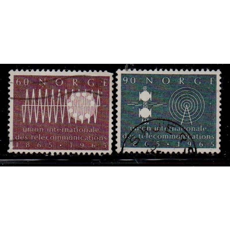 Norway Sc 471-472 1965 ITU Anniversary stamp set used