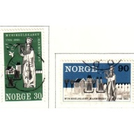 Norway Sc 477-478 1965 Bergen Harmonium Anniversary stamp set used