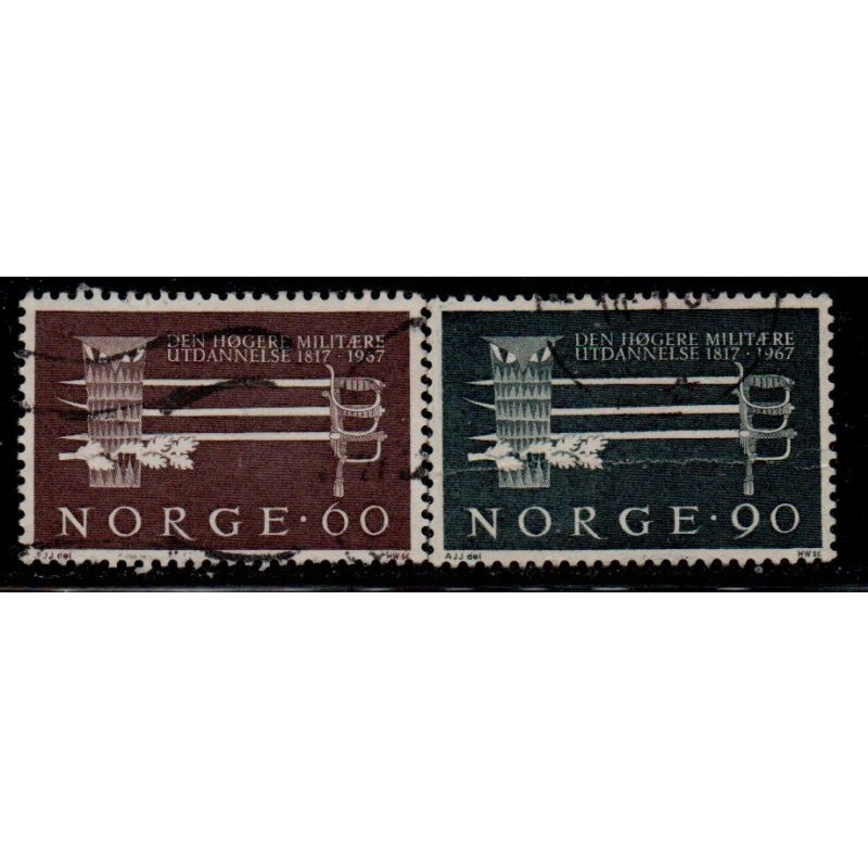 Norway Sc 502-503 1967 Military Training stamp set used