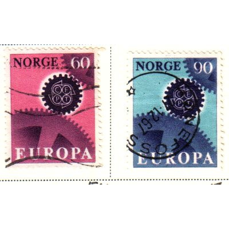 Norway Sc 504-505 1967 Europa stamp set used