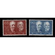 Norway Sc 521-522 1968 Noble Prize Winners stamp set used