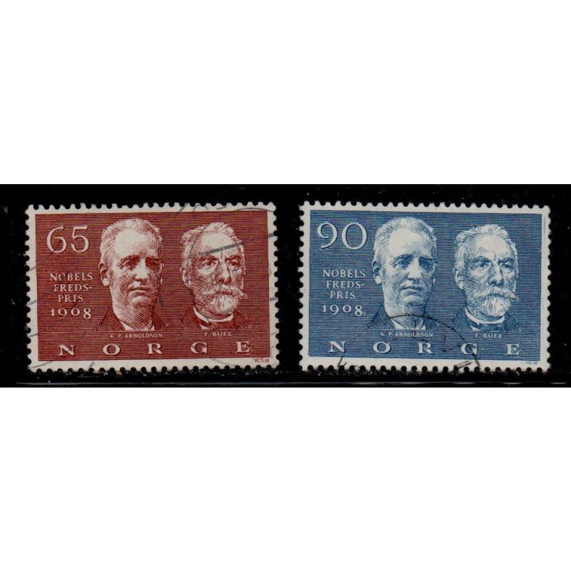 Norway Sc 521-522 1968 Noble Prize Winners stamp set used